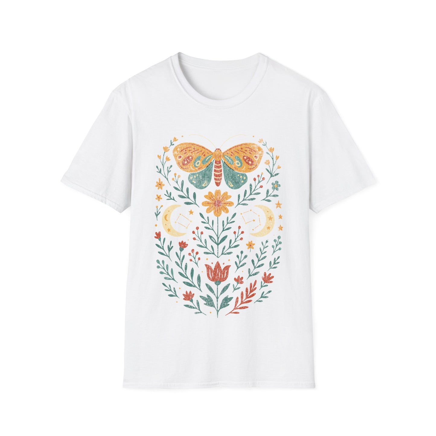 Boho Moth Design T-Shirt