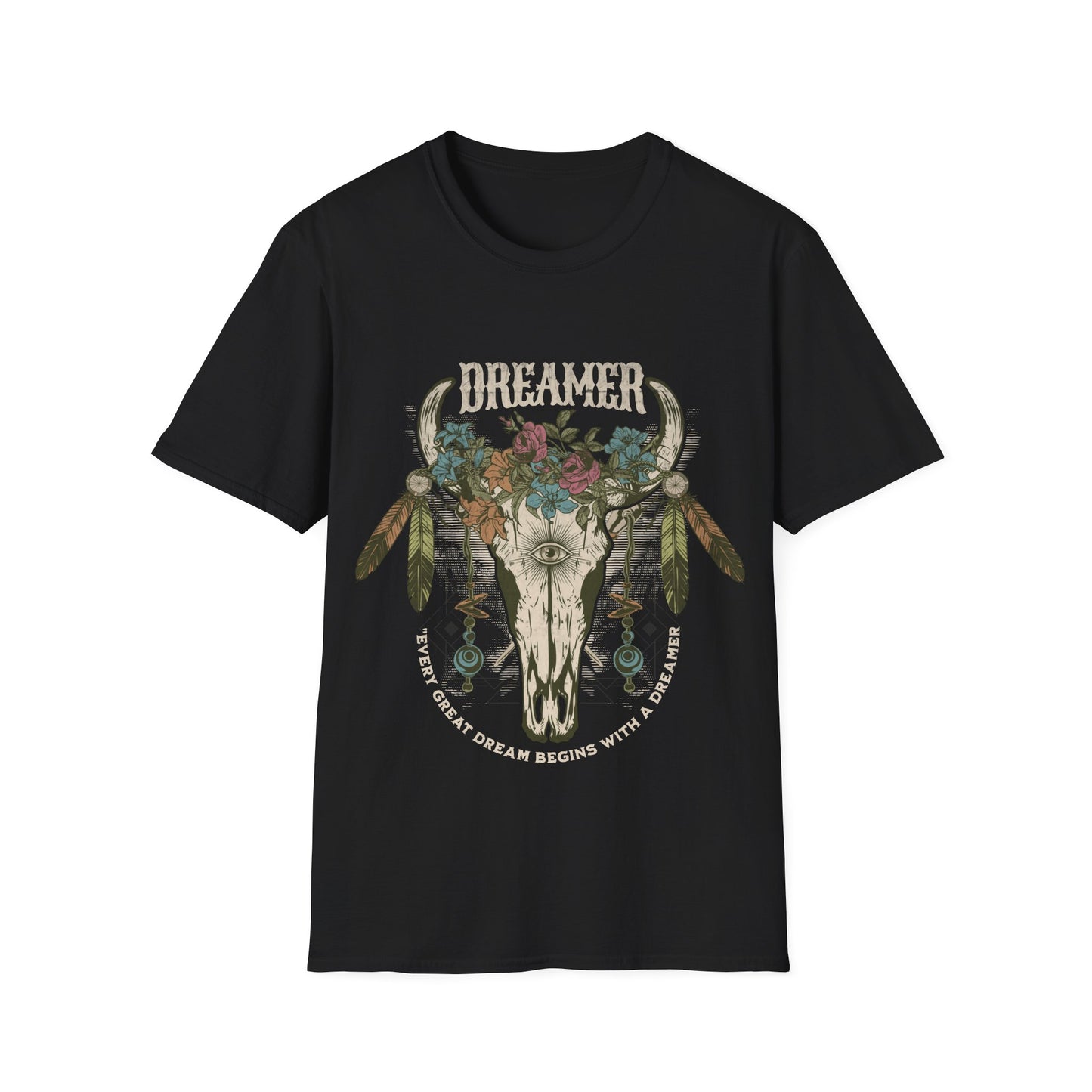 Dreamer cow skull T-Shirt