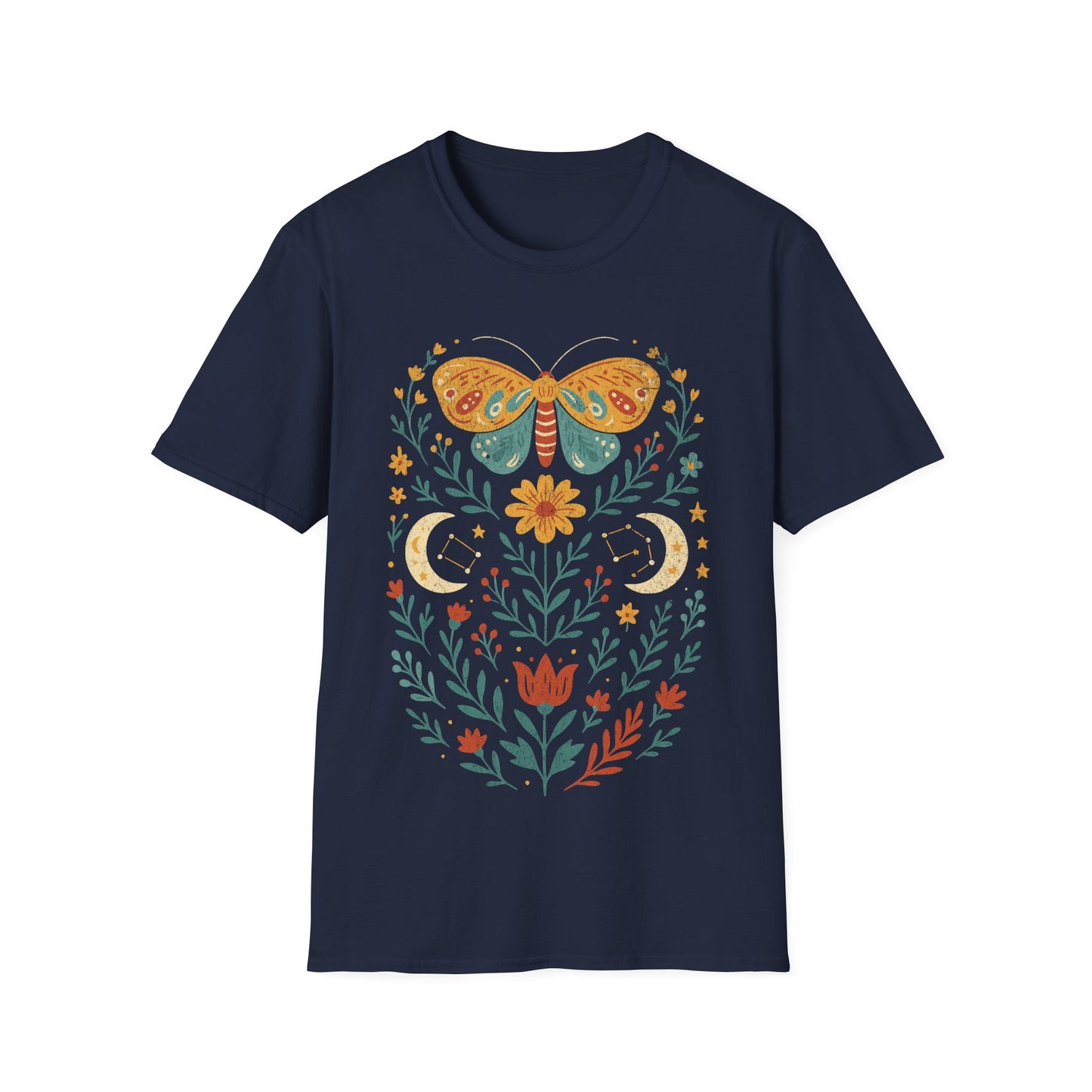 Boho Moth Design T-Shirt
