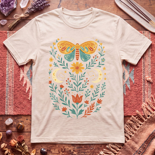Boho Moth Design T-Shirt