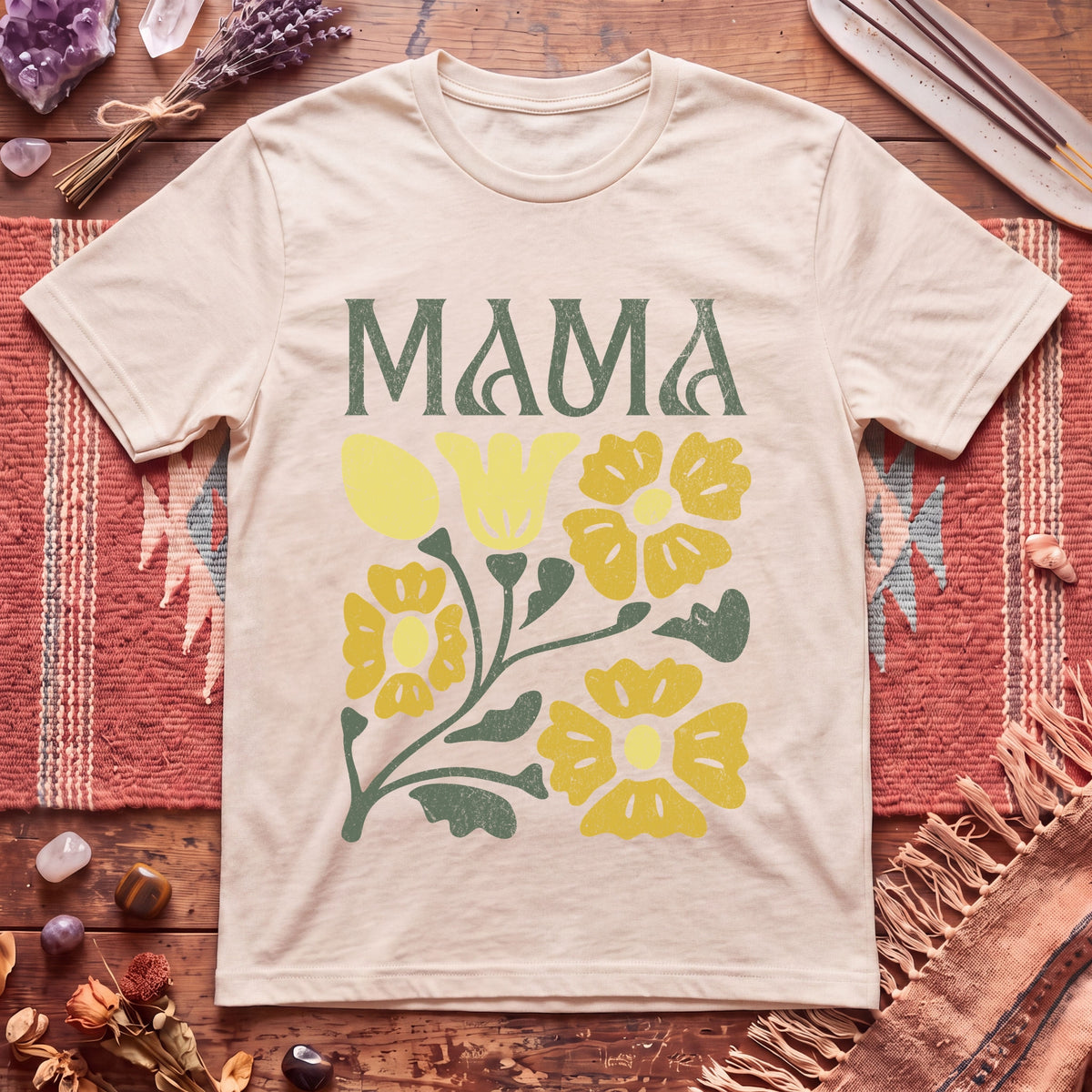 mama flowers t shirt T-Shirt