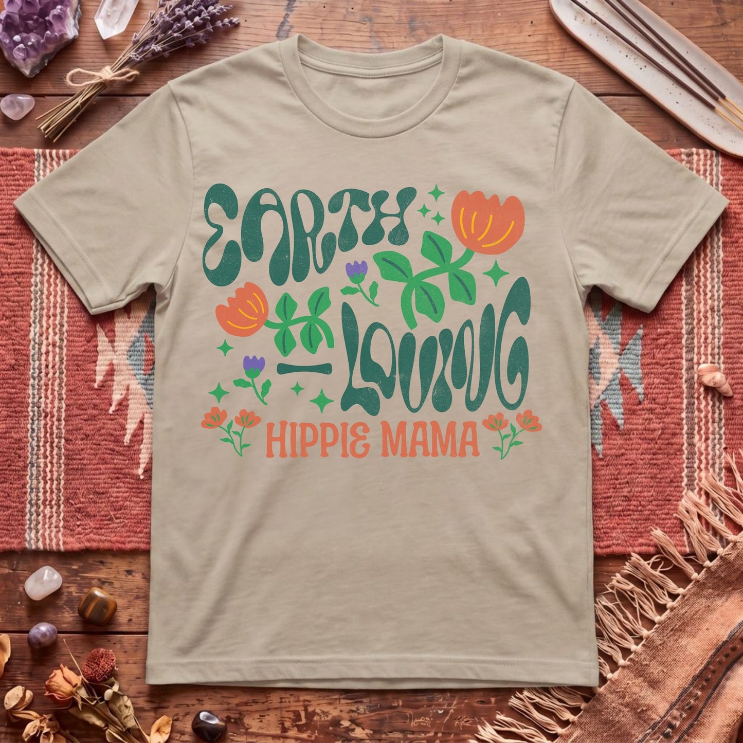Earth Loving Hippie Mama T-Shirt