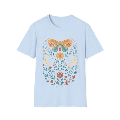 Boho Moth Design T-Shirt