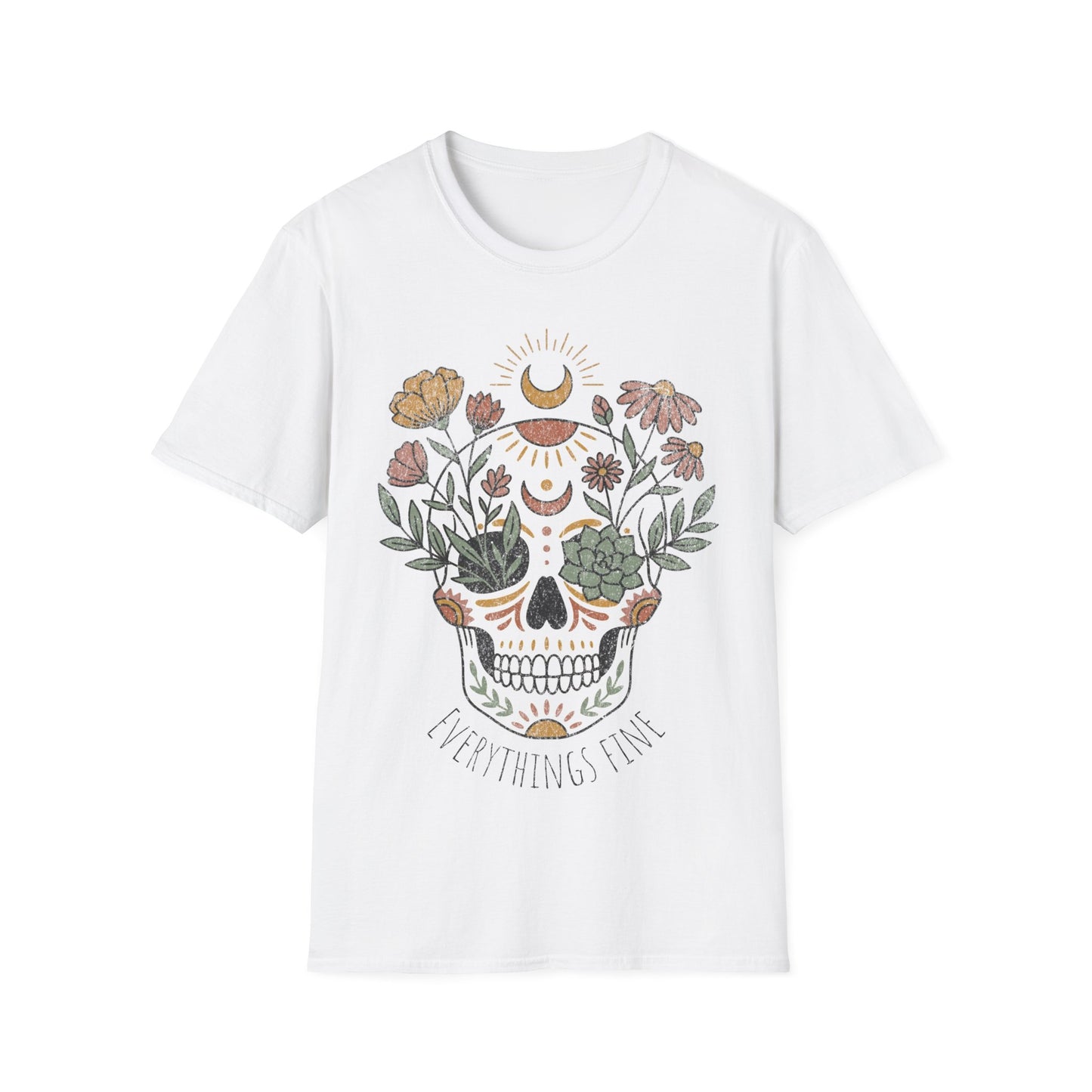 Everything's fine Boho skull T-Shirt