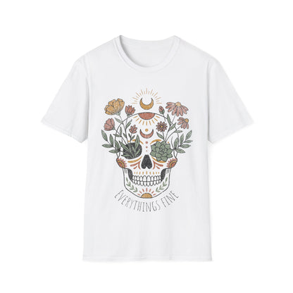 Everything's fine Boho skull T-Shirt