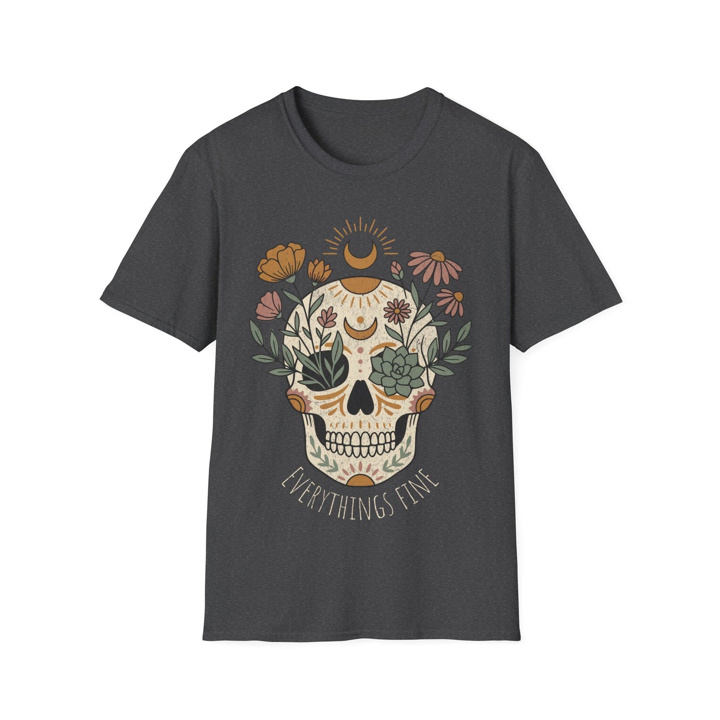 Everything's fine Boho skull T-Shirt