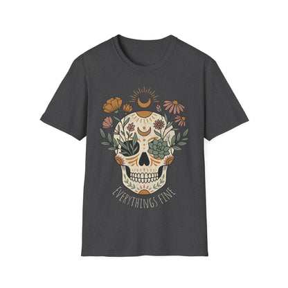 Everything's fine Boho skull T-Shirt