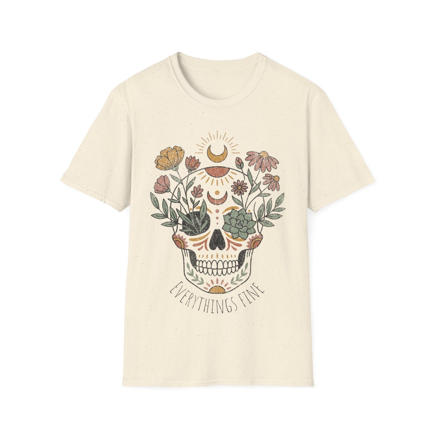 Everything's fine Boho skull T-Shirt