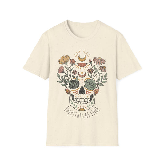 Everything's fine Boho skull T-Shirt