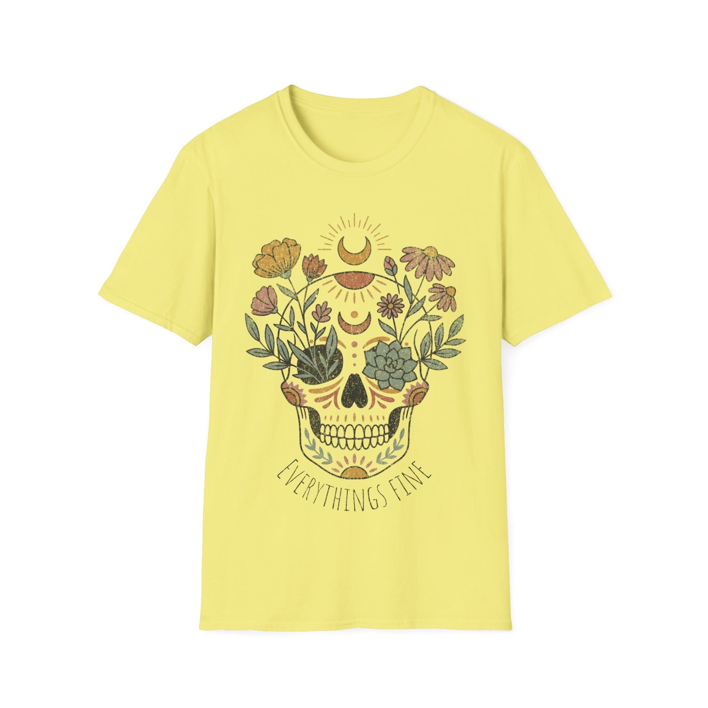 Everything's fine Boho skull T-Shirt