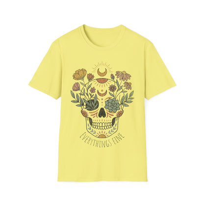 Everything's fine Boho skull T-Shirt