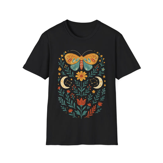Boho Moth Design T-Shirt