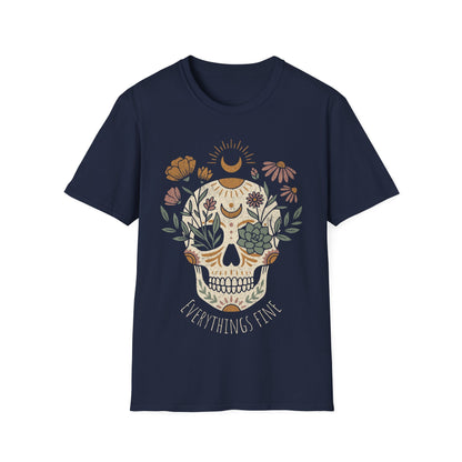 Everything's fine Boho skull T-Shirt