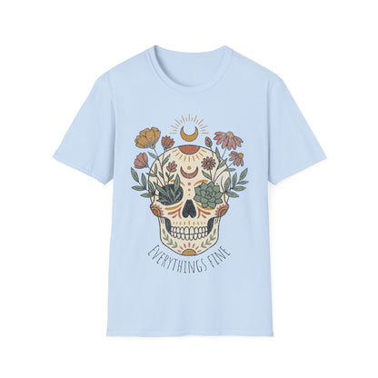 Everything's fine Boho skull T-Shirt