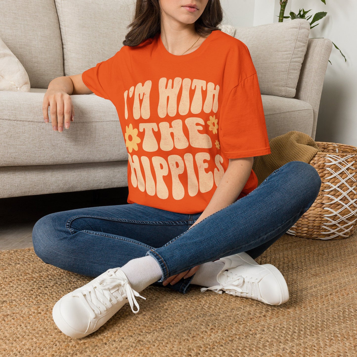 With The Hippies  T-Shirt
