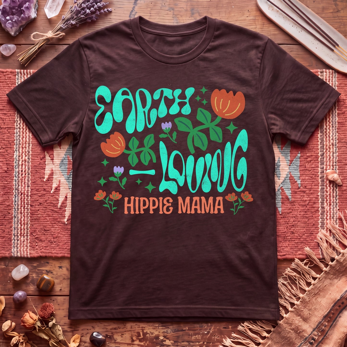 Earth Loving Hippie Mama T-Shirt