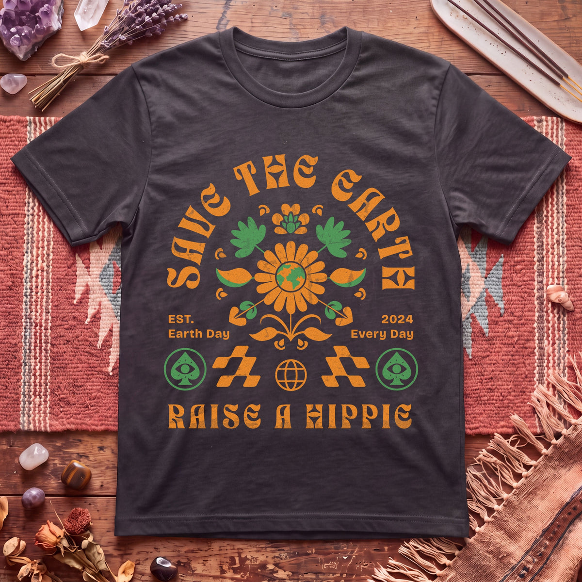 Save the Earth Raise a Hippie T-Shirt