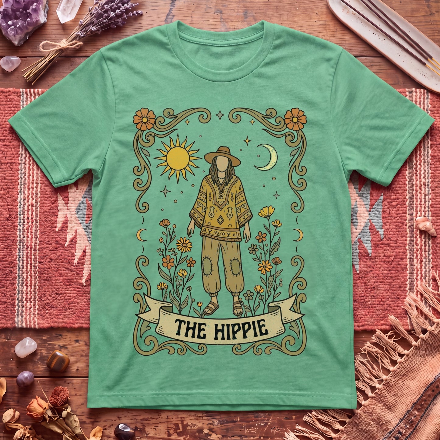 The Hippie For Him Boho Tarot T-Shirt