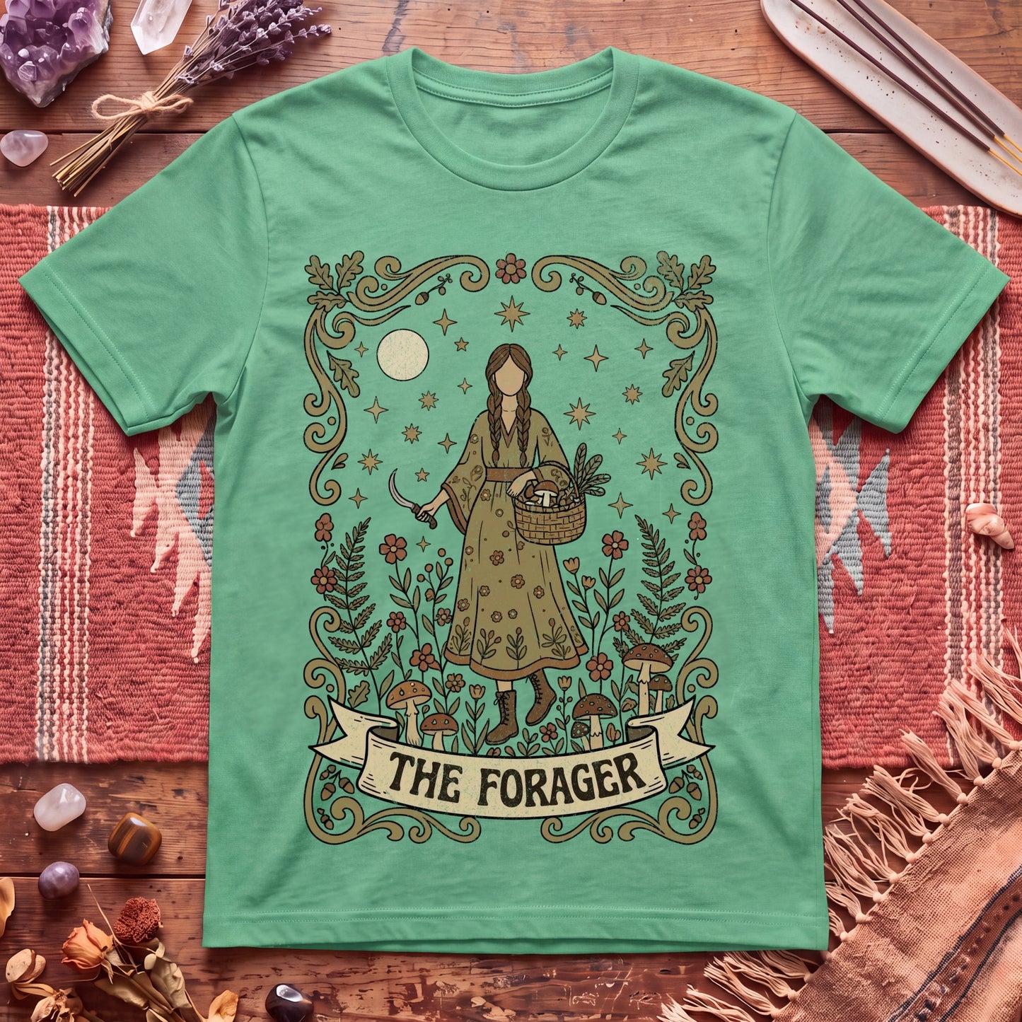 The Forager For Her Boho Tarot T-Shirt