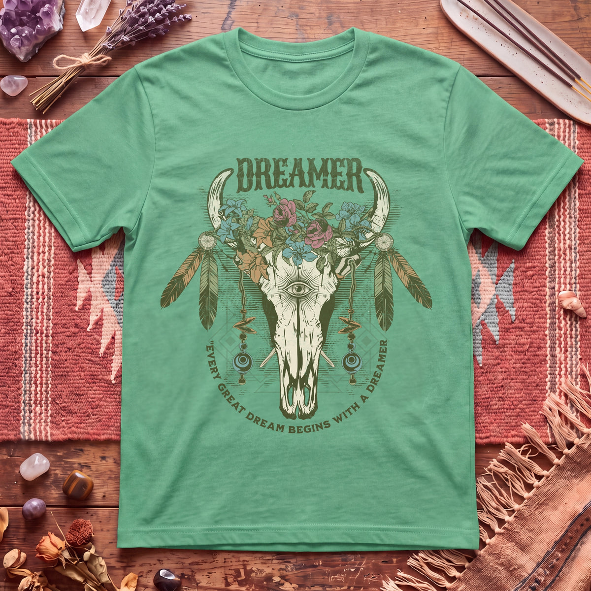 Dreamer cow skull T-Shirt
