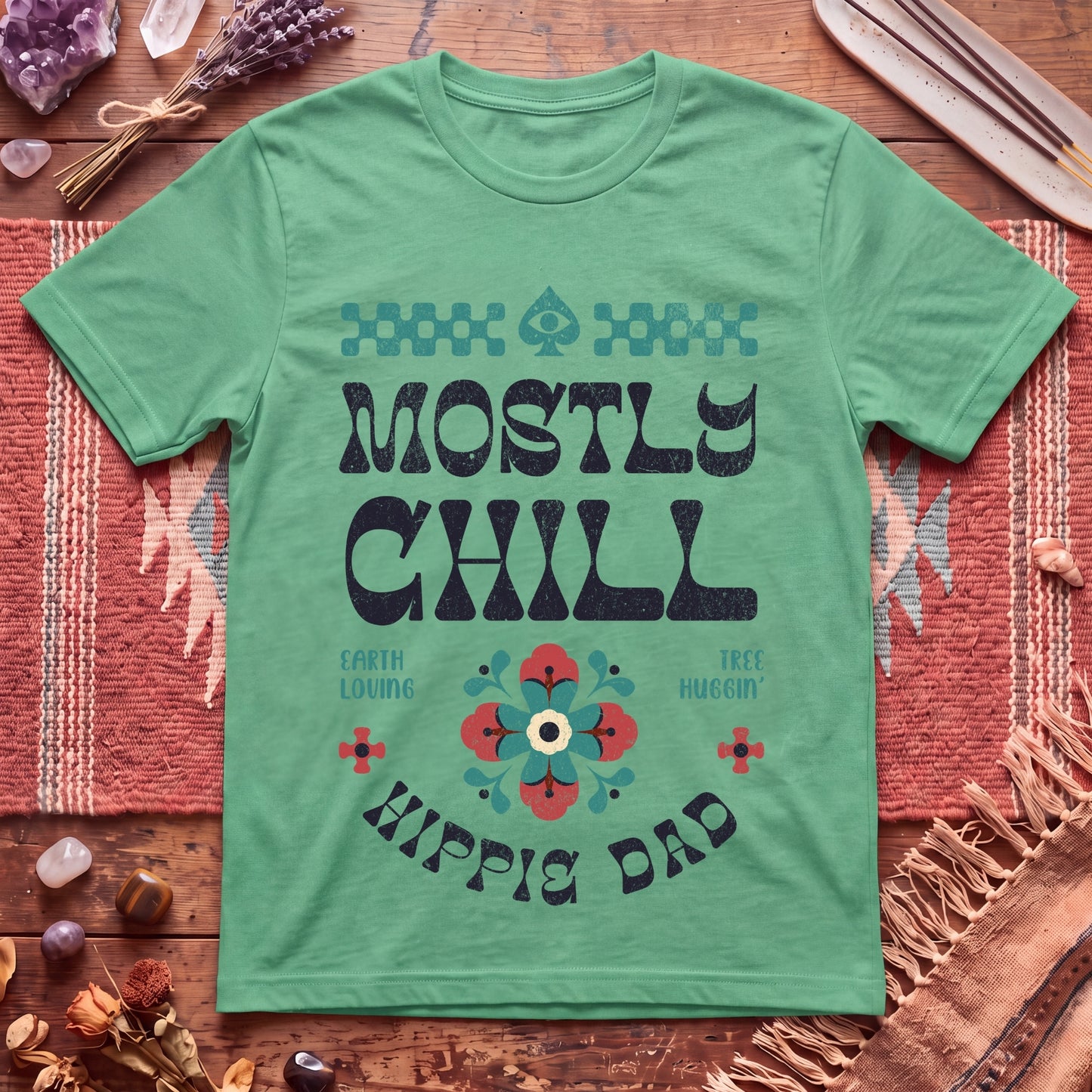 Mostly Chill Hippie Dad T-Shirt