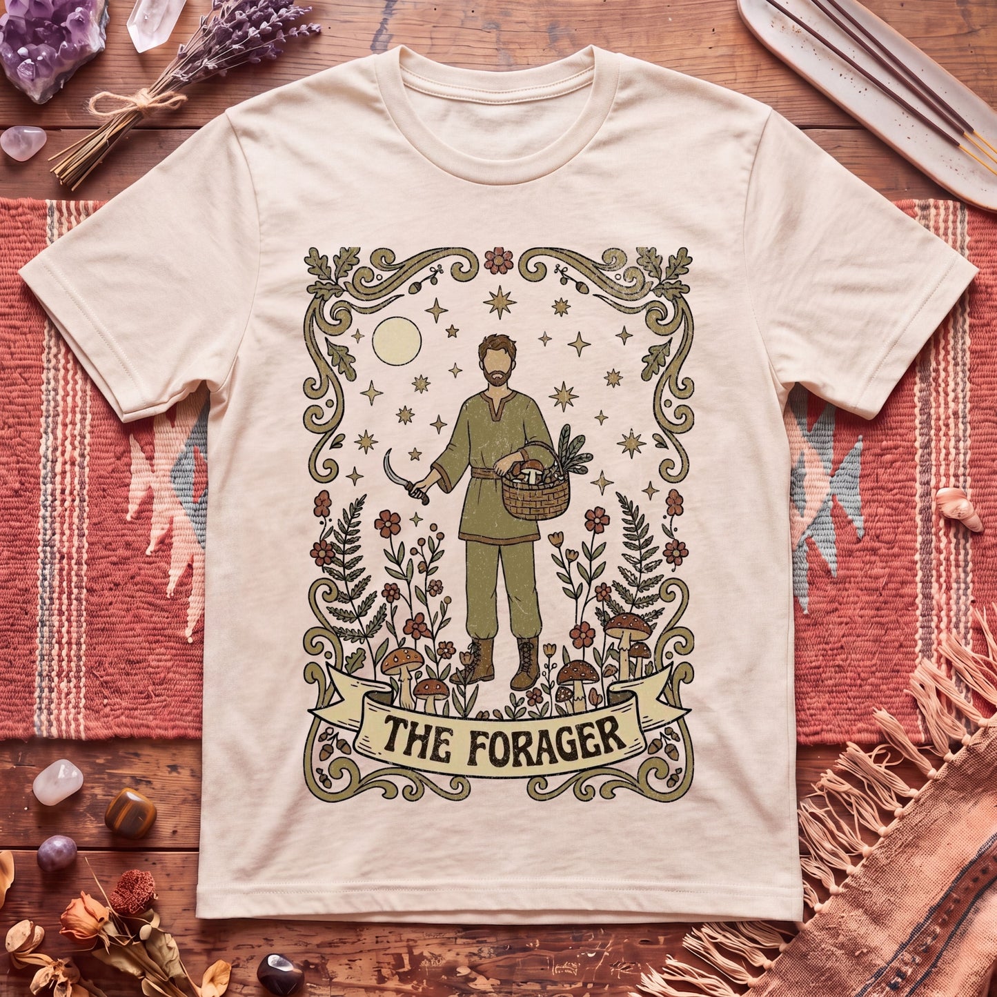 The Forager For Him Boho Tarot T-Shirt