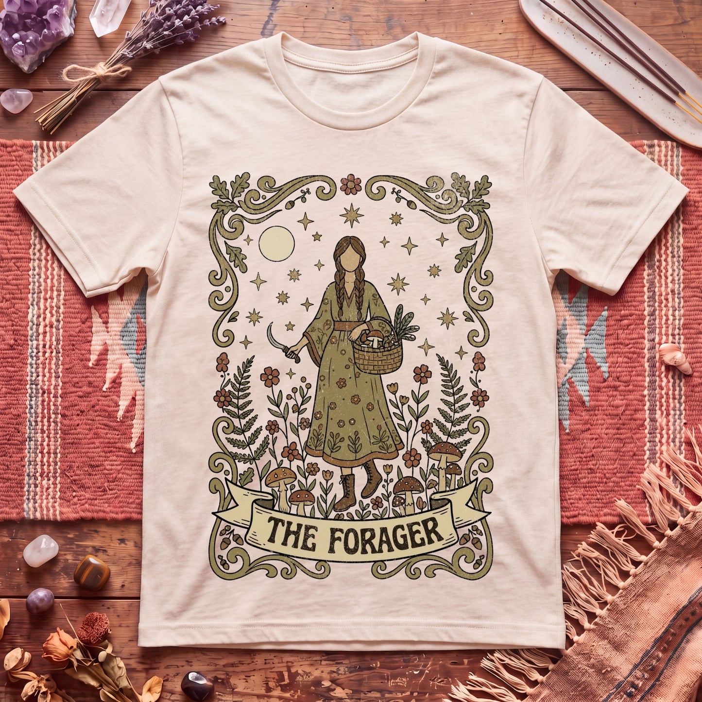 The Forager For Her Boho Tarot T-Shirt