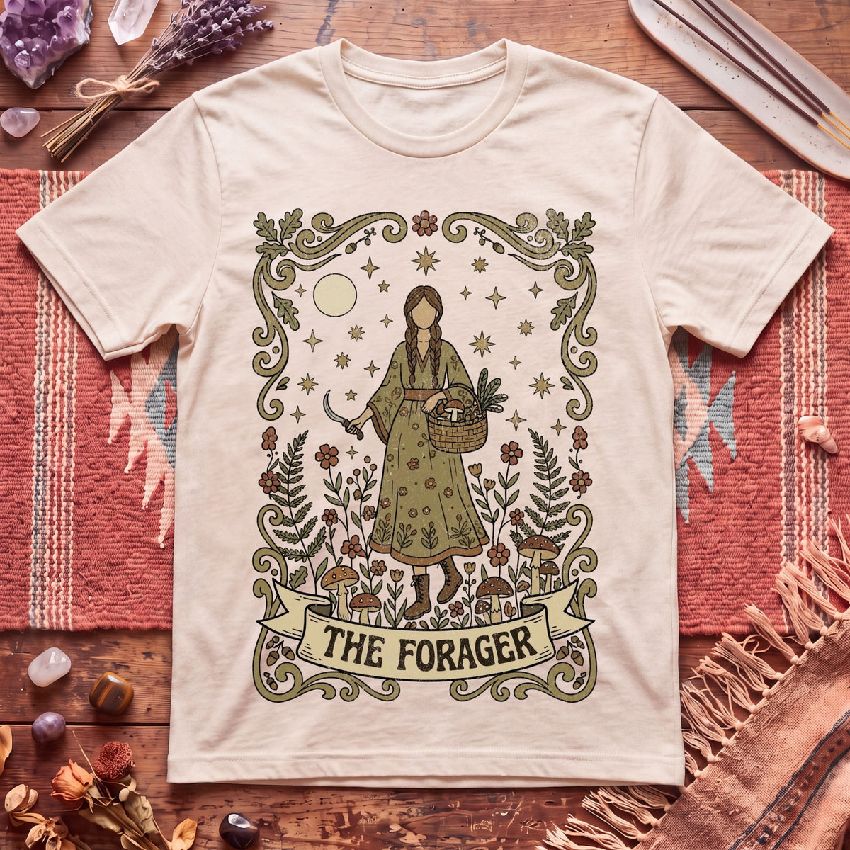 The Forager For Her Boho Tarot T-Shirt