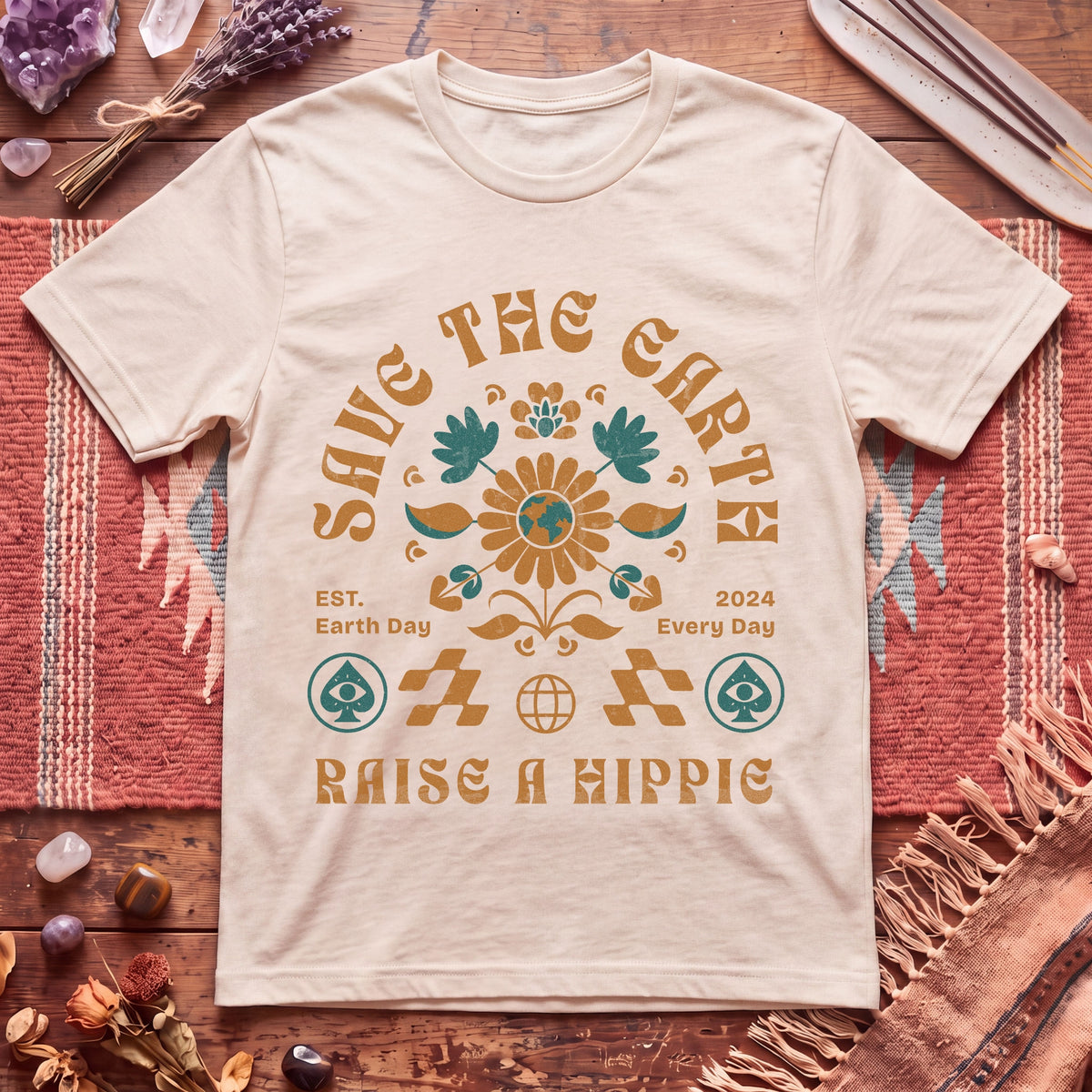 Save the Earth Raise a Hippie T-Shirt
