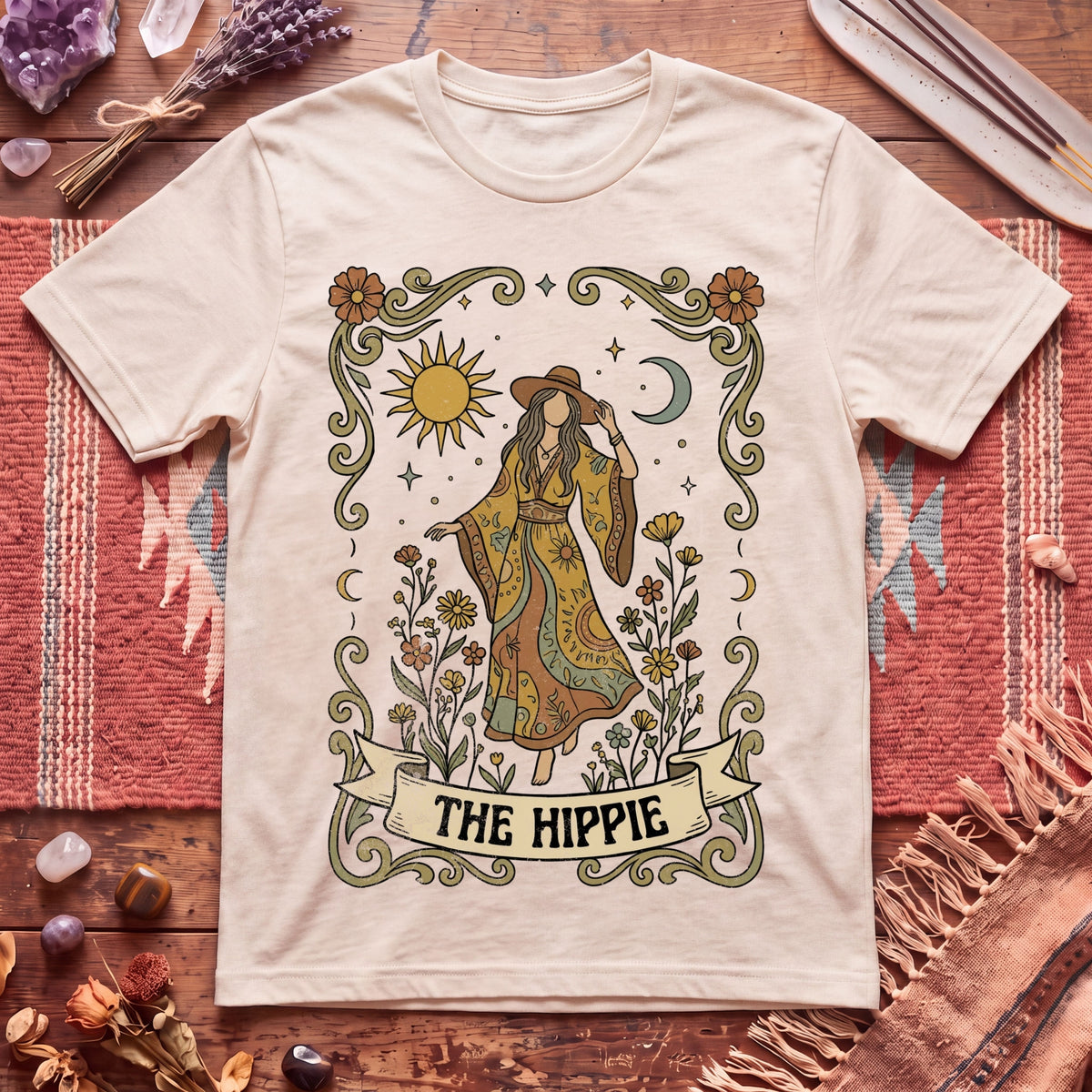 The Hippie For Her Boho Tarot T-Shirt