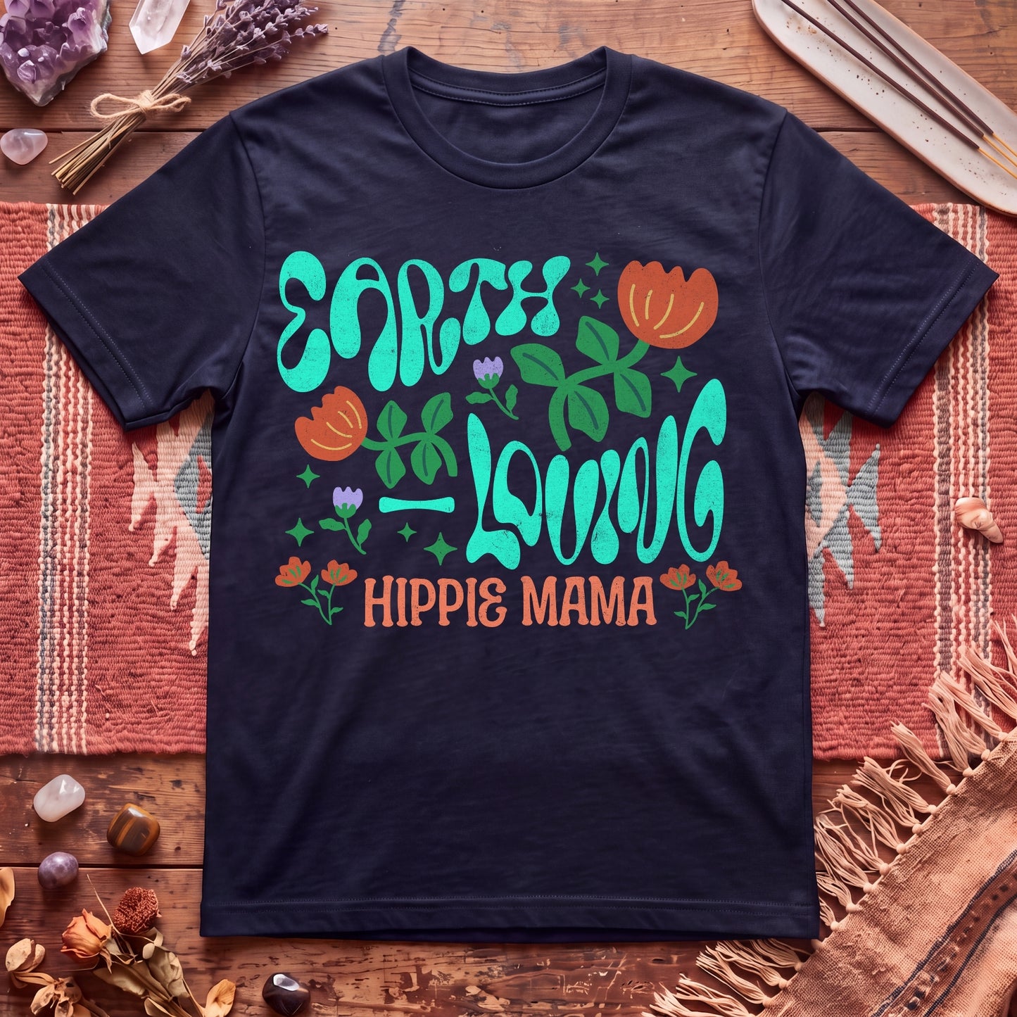 Earth Loving Hippie Mama T-Shirt
