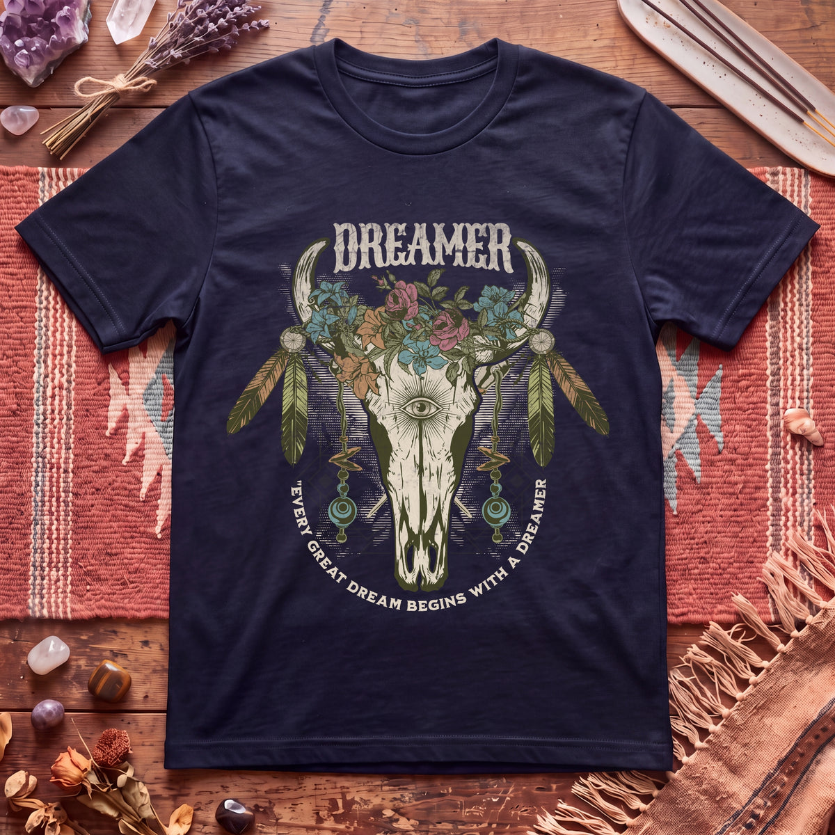 Dreamer cow skull T-Shirt