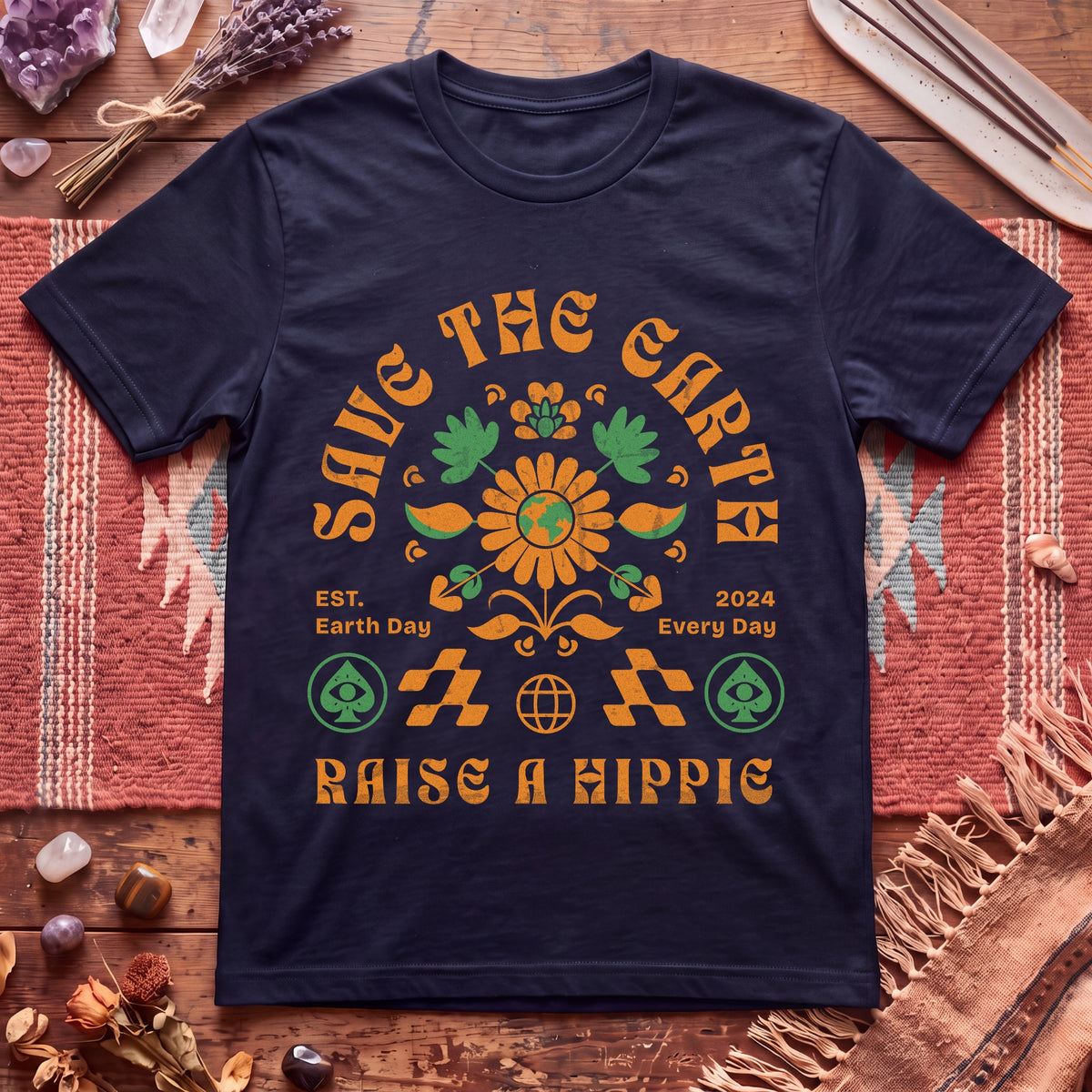 Save the Earth Raise a Hippie T-Shirt
