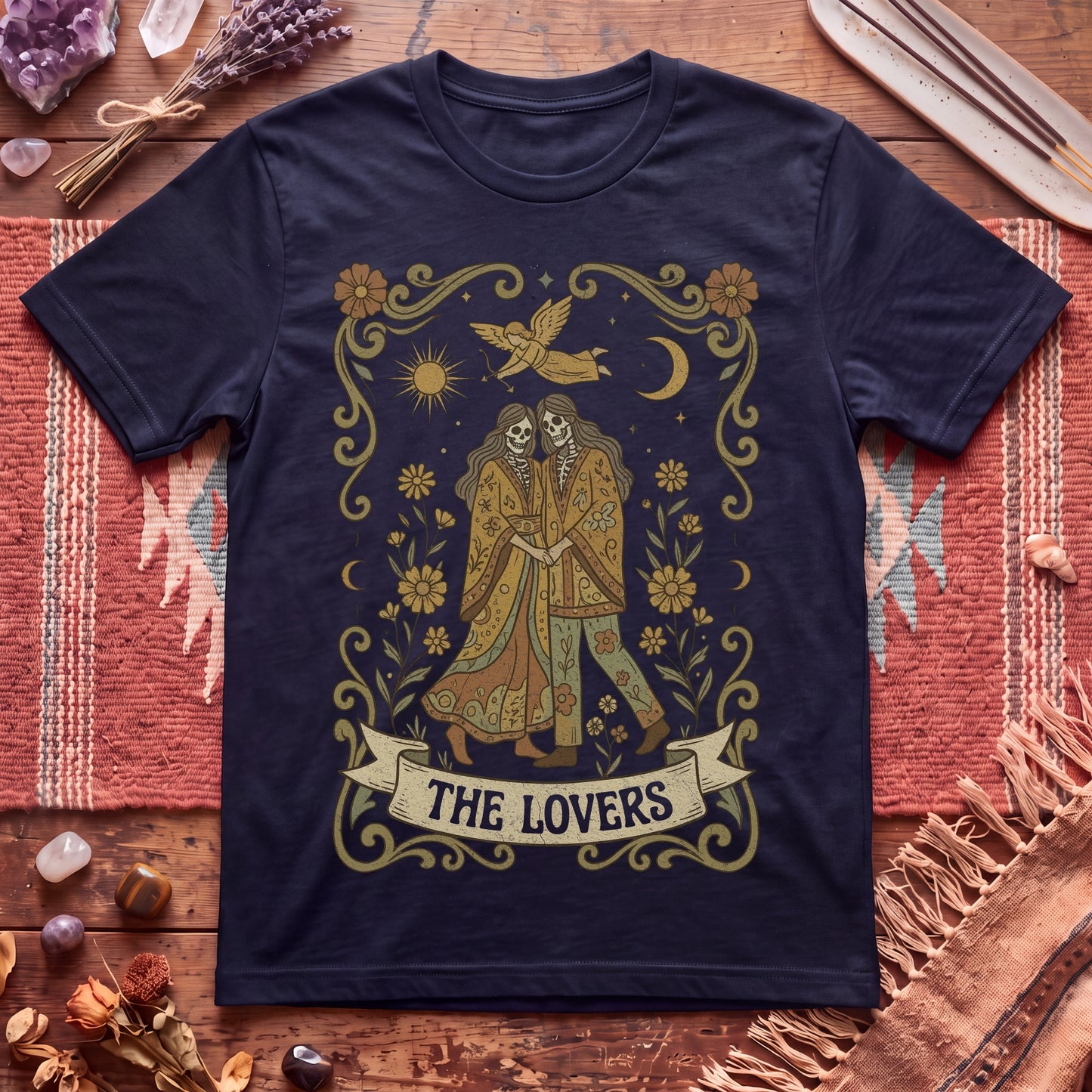 The Lovers Boho Tarot T-Shirt