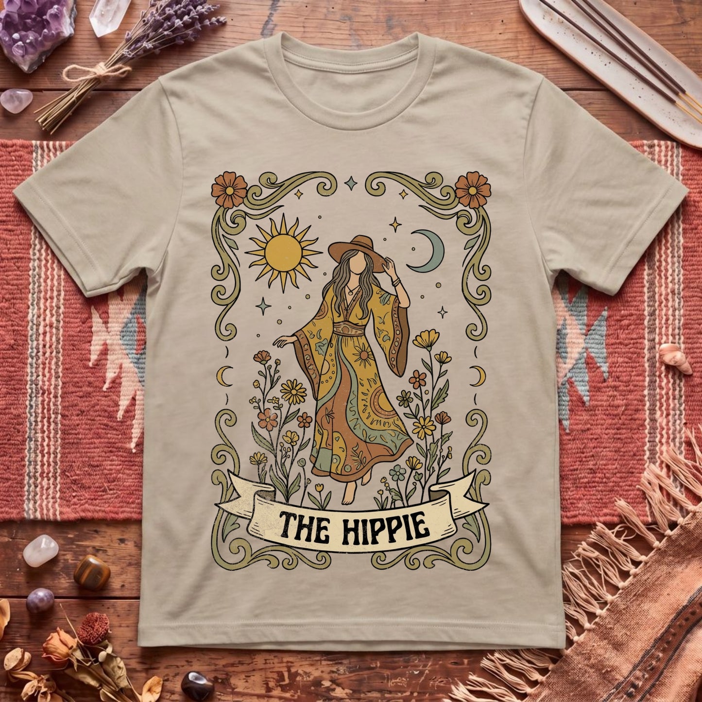 The Hippie For Her Boho Tarot T-Shirt