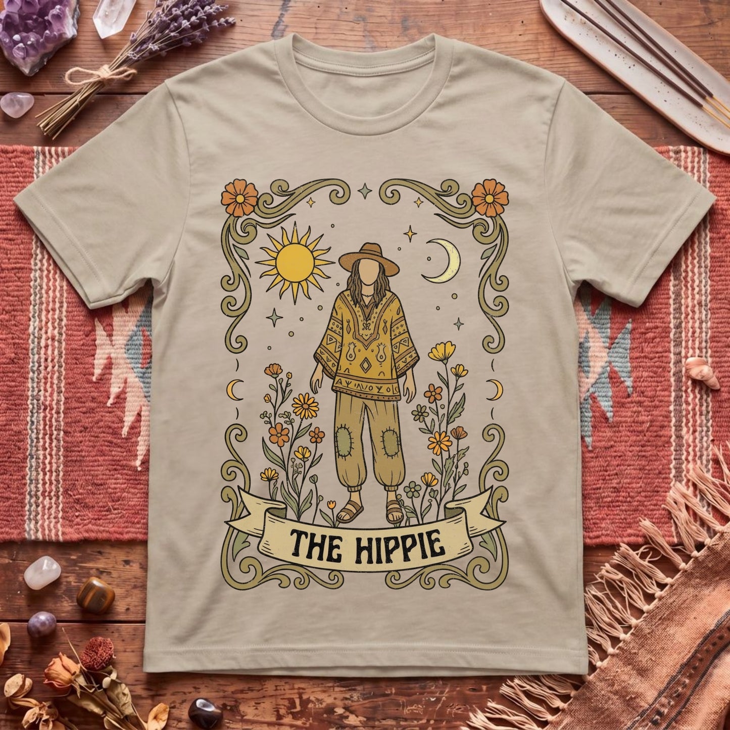 The Hippie For Him Boho Tarot T-Shirt