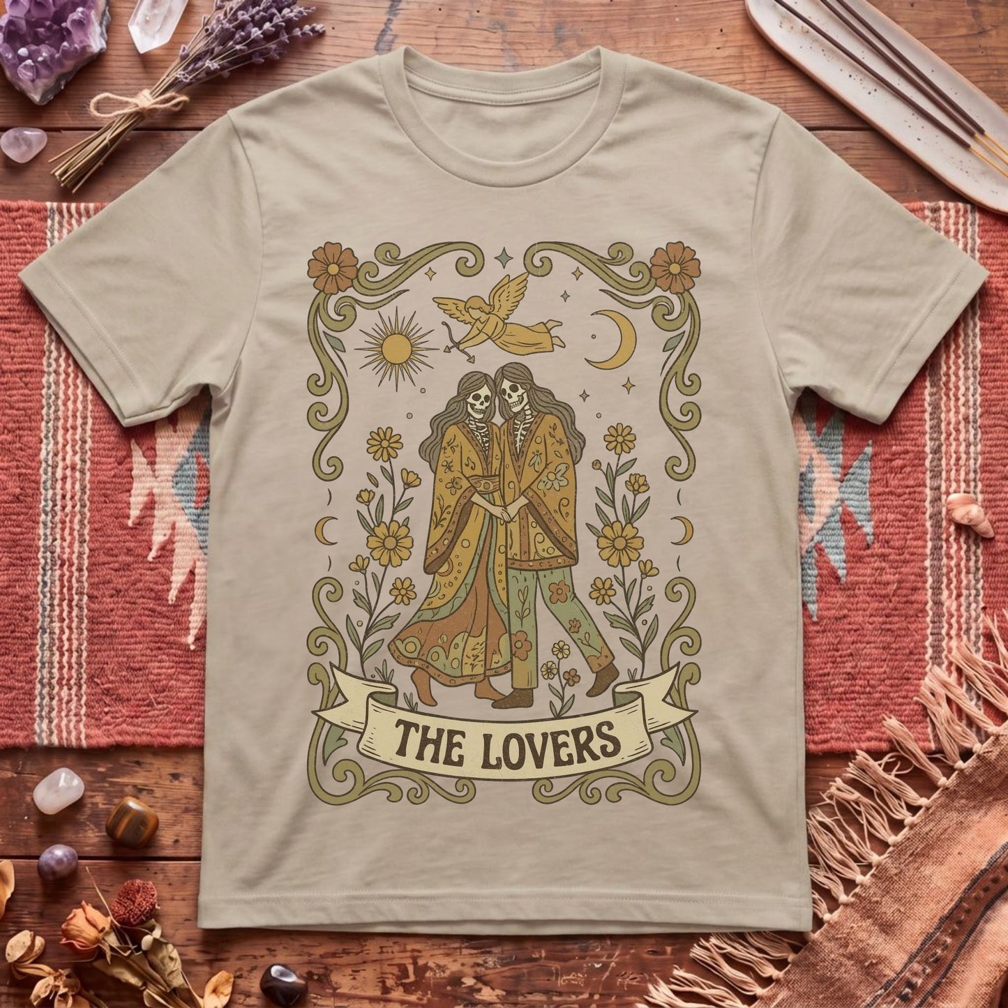 The Lovers Boho Tarot T-Shirt