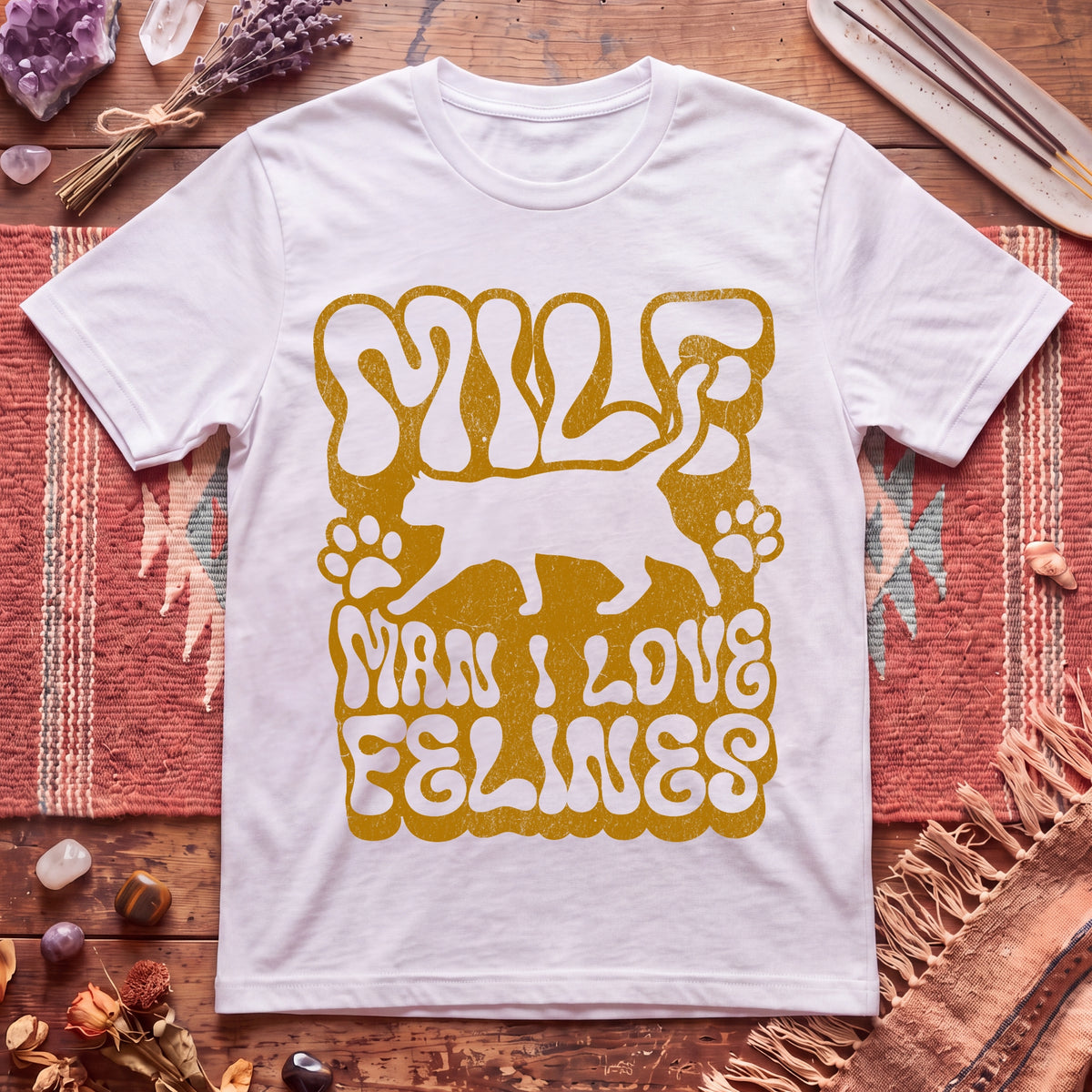 MILF Man I Love Felines T-Shirt