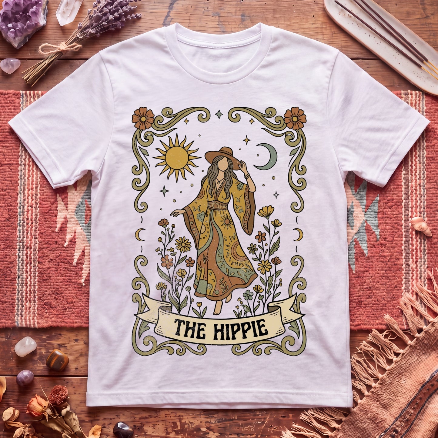 The Hippie For Her Boho Tarot T-Shirt