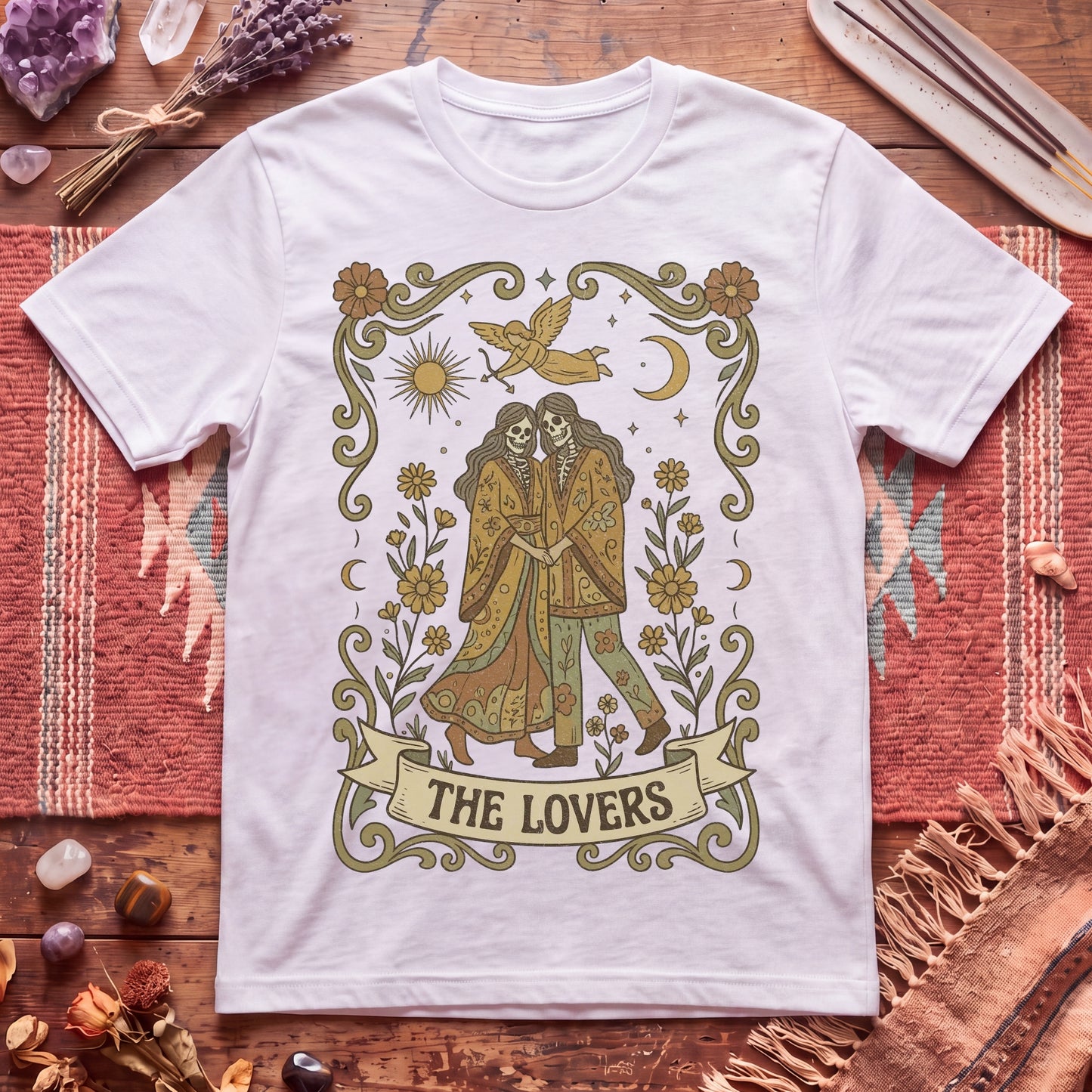 The Lovers Boho Tarot T-Shirt