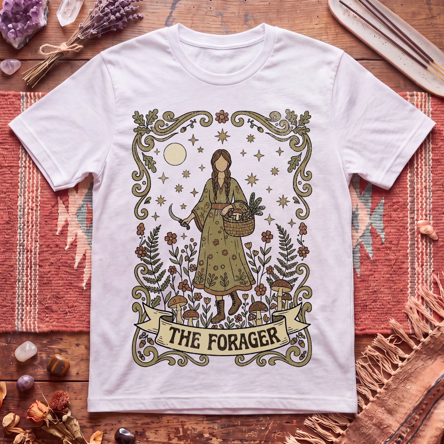 The Forager For Her Boho Tarot T-Shirt