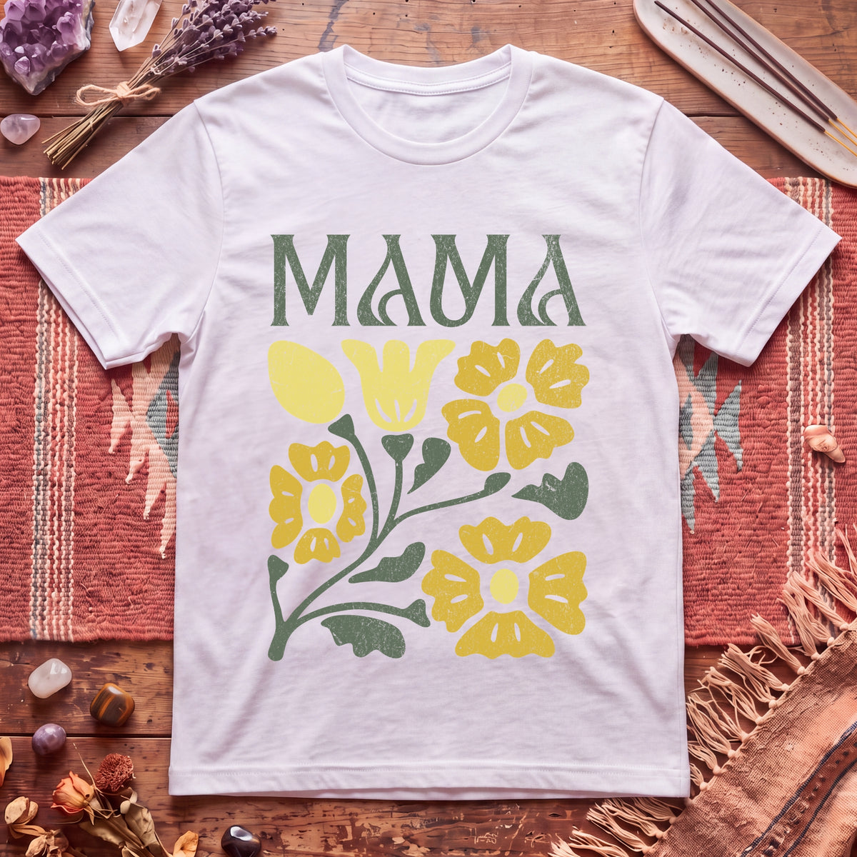 mama flowers t shirt T-Shirt