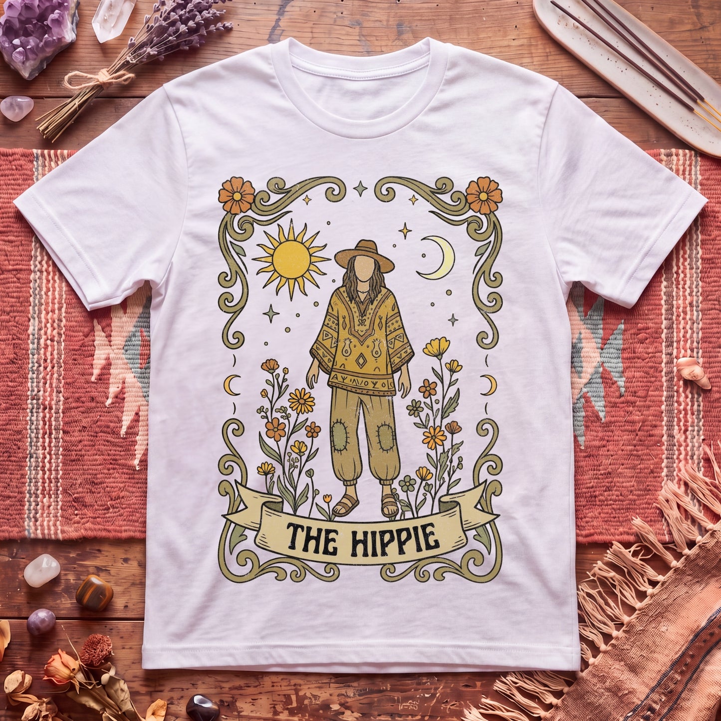 The Hippie For Him Boho Tarot T-Shirt