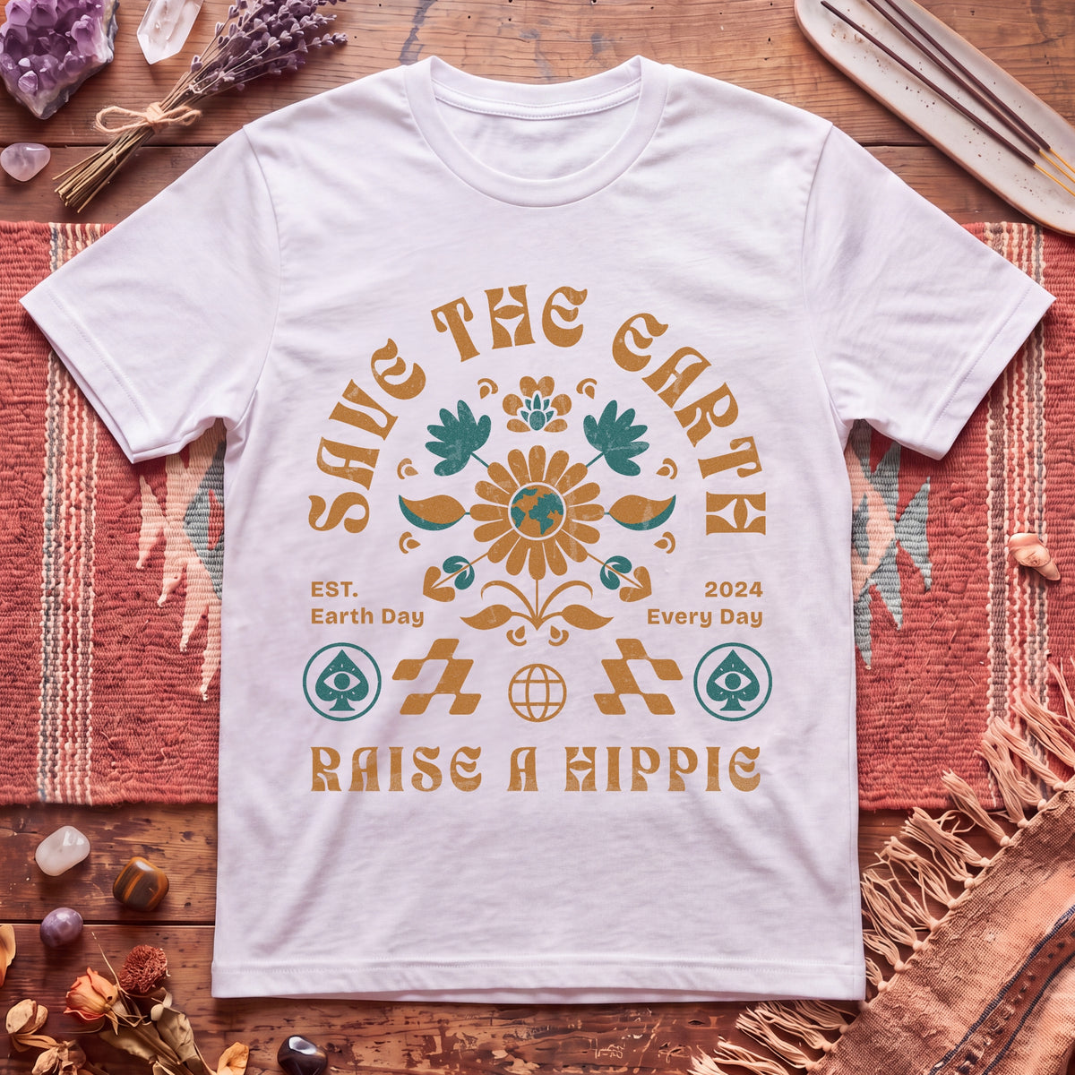 Save the Earth Raise a Hippie T-Shirt