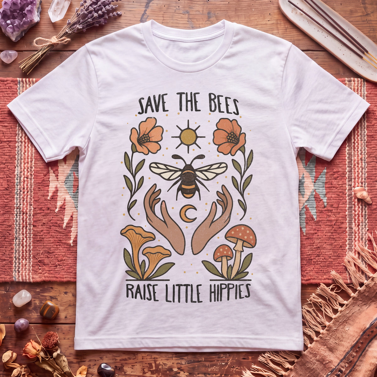 Hippies Save Bees T-Shirt