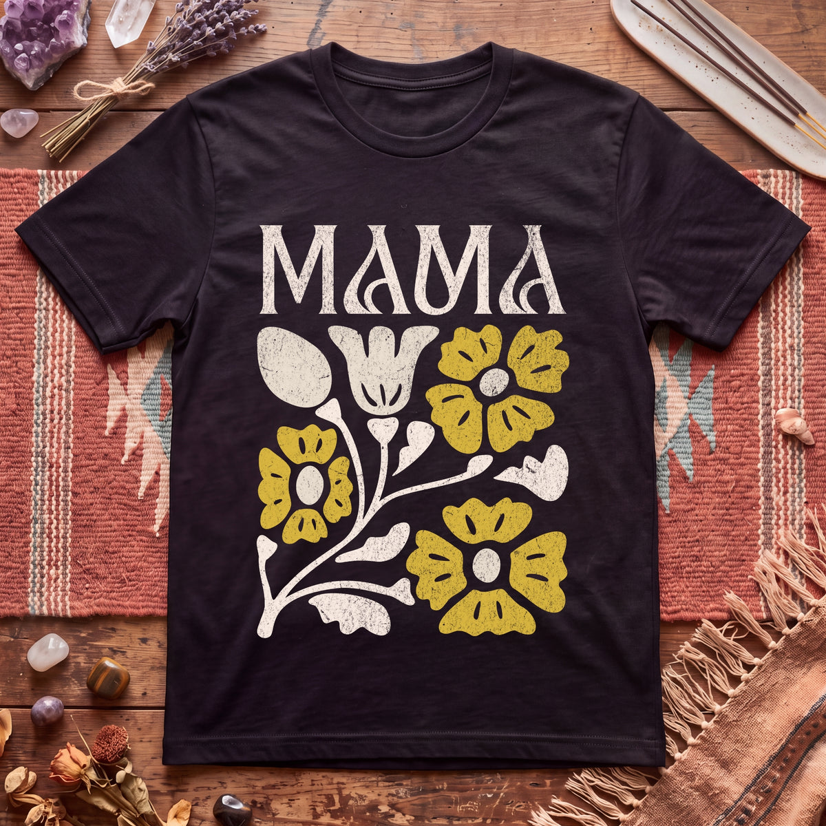 mama flowers t shirt T-Shirt