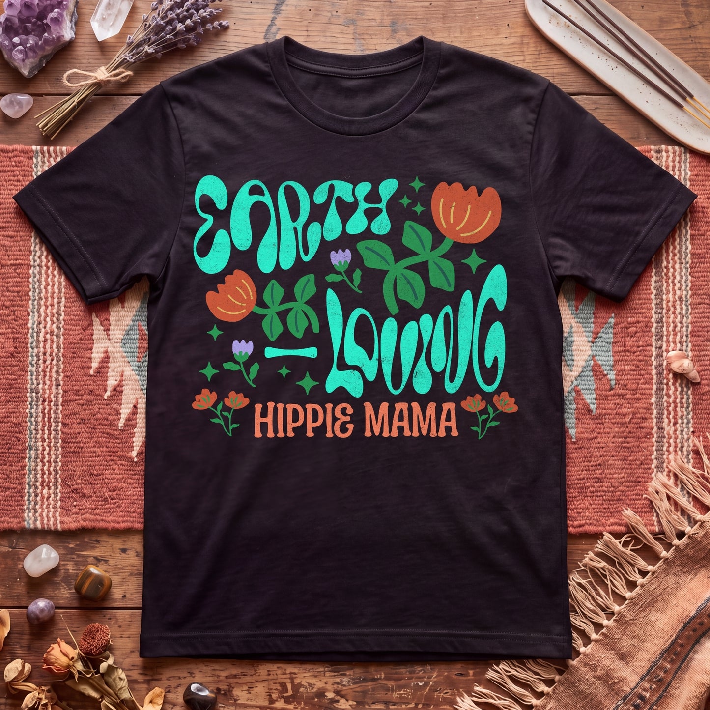 Earth Loving Hippie Mama T-Shirt