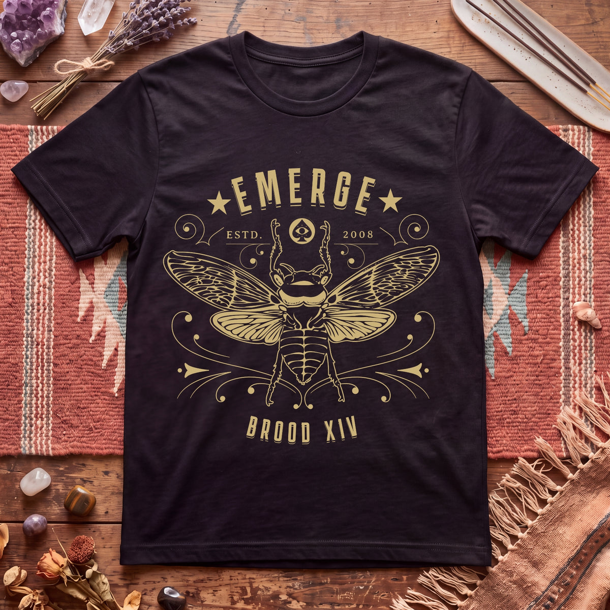 Emerge Boho Cicada T-Shirt