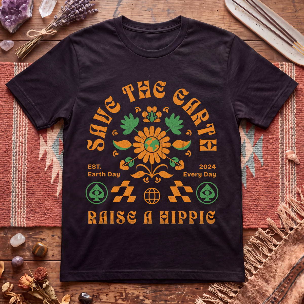 Save the Earth Raise a Hippie T-Shirt