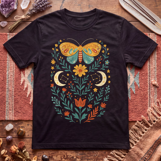 Boho Moth Design T-Shirt